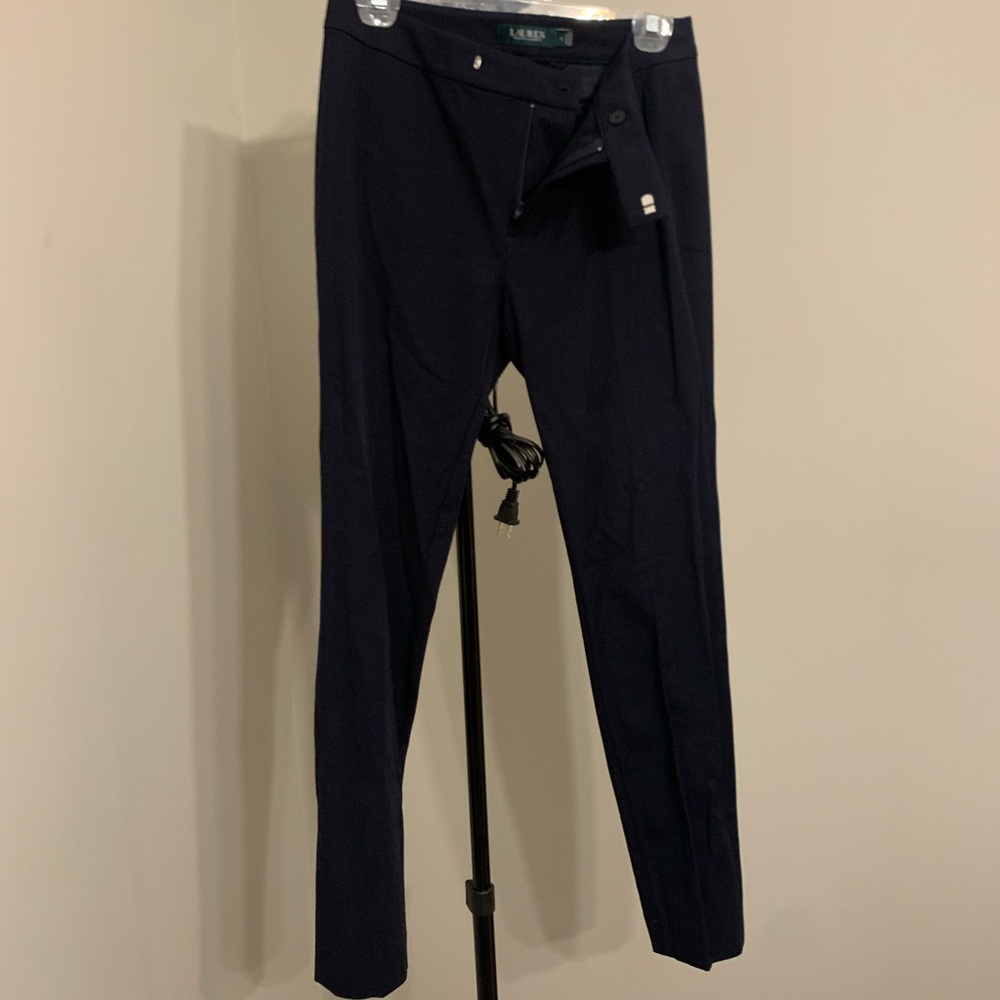 NEW Navy Lauren Ralph Lauren Skinny Slack Pant